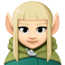 🧝🏻‍♀️ woman elf: light skin tone display on Facebook